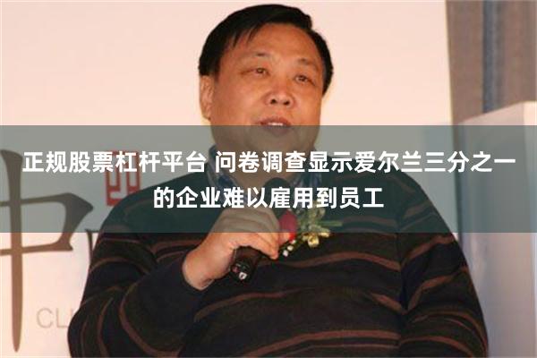 正规股票杠杆平台 问卷调查显示爱尔兰三分之一的企业难以雇用到员工