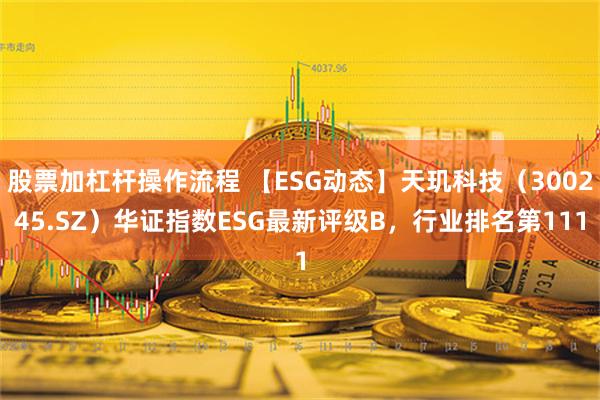 股票加杠杆操作流程 【ESG动态】天玑科技（300245.SZ）华证指数ESG最新评级B，行业排名第111